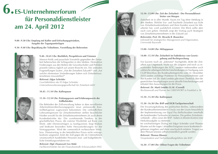 Flyer Unternehmerforum